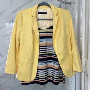 Yellow blazer & tank top